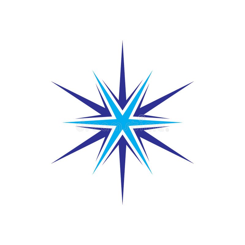 Simple compass needle element design shaped star royalty free illustration