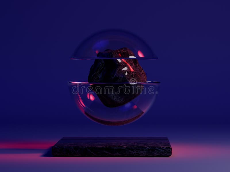 Simple composition of different objects, 3D rendering vector illustration