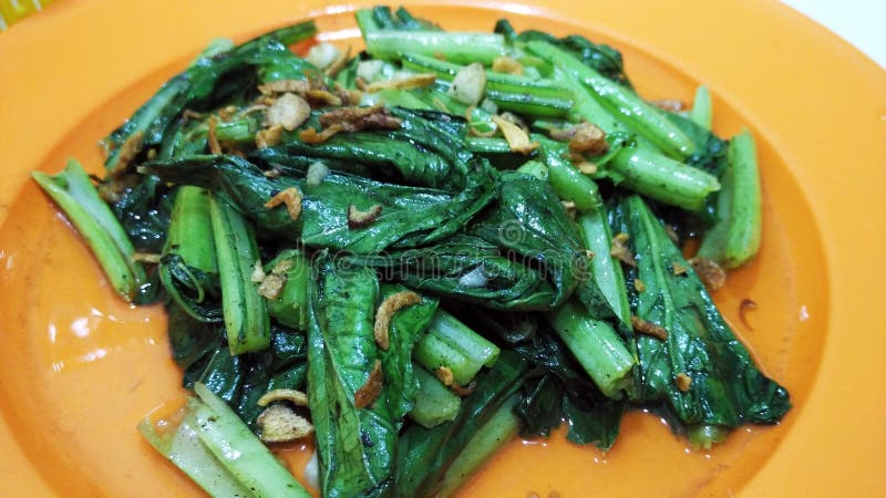 Simple cooked green vegetables stock photography