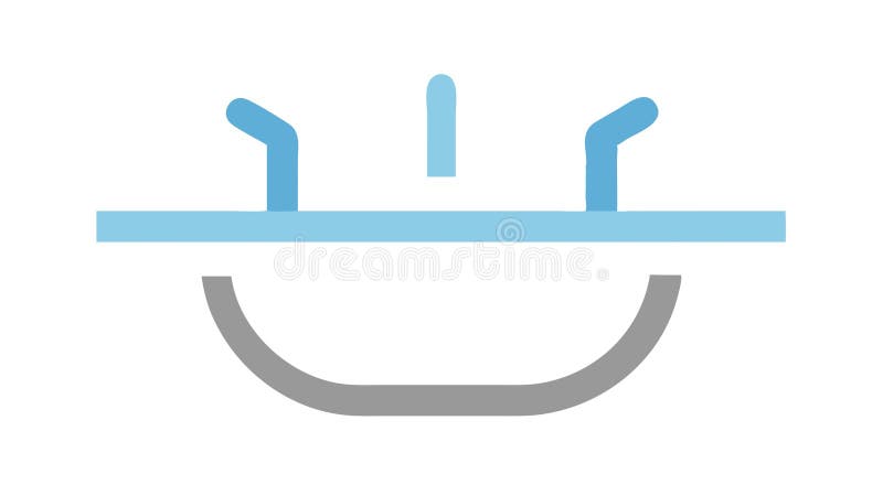 Simple Curved Handle or Basin Icon, vector design Generative AI vector illustration