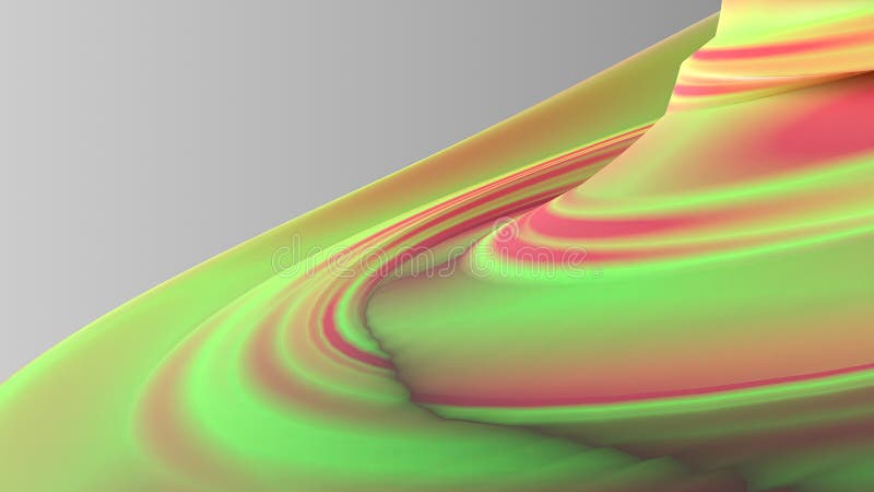 Simple curved twist delicate luxury design green and red elegant modern 3D Rendering abstract background vector illustration