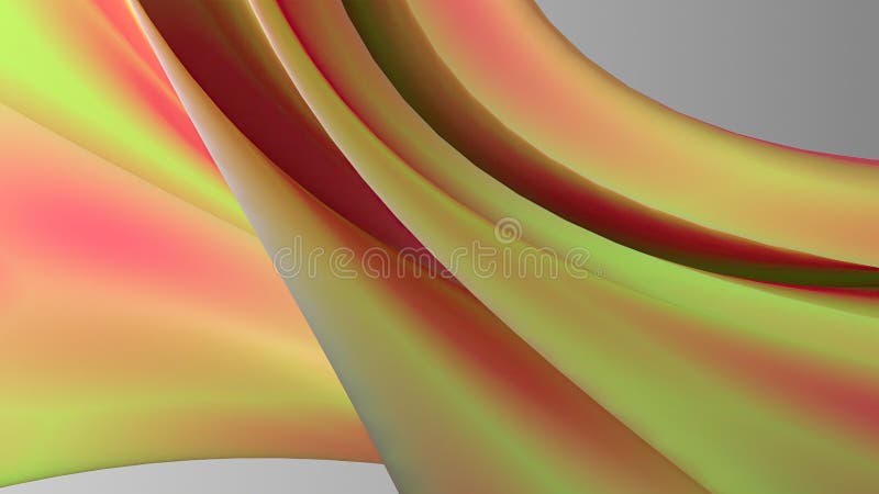 Simple curved twisted luxury Bezier curve art green and red elegant modern 3D Rendering abstract background vector illustration