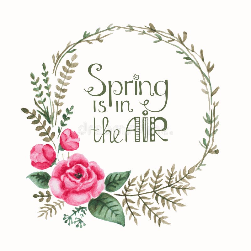 Download Simple And Cute Floral Oval Wreath Stock Vector ...