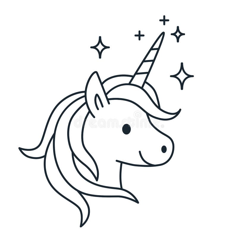 Gambar unicorn mudah