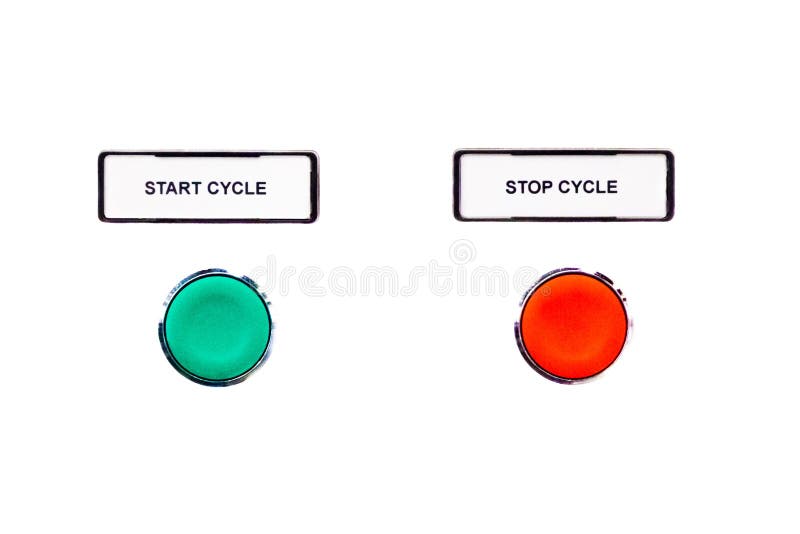 Cycle Start Button stock image. Image of control, button 52293433