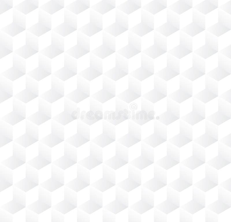Abstract 3D Cube Pattern Background, White 3d Box Seamless Background,  Vector. Stock Illustration - Illustration of grey, construction: 114558020