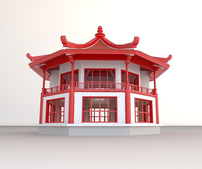 Simple 3D Chinese pavilion