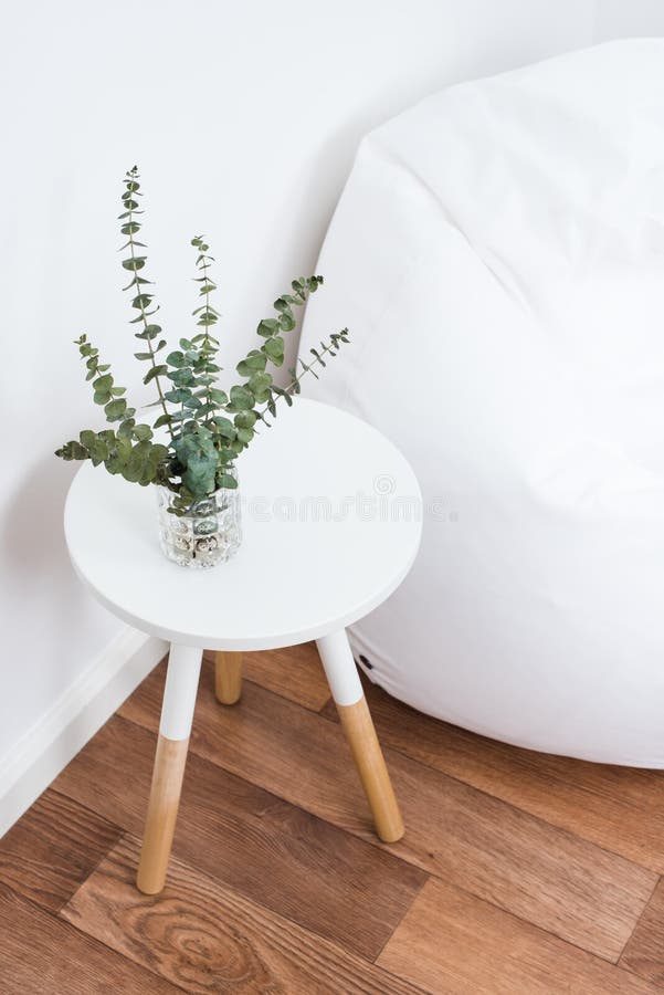 Simple decor objects, minimalist white interior