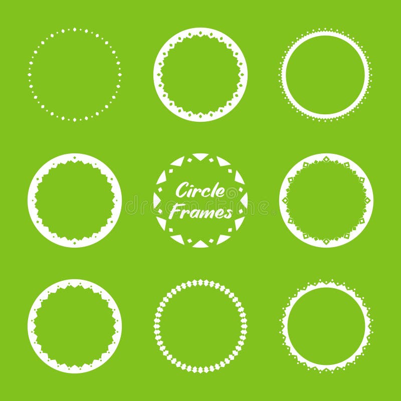 Simple Decorative Circle Frames Set Elements for Design Stock Vector Illustration of abstract