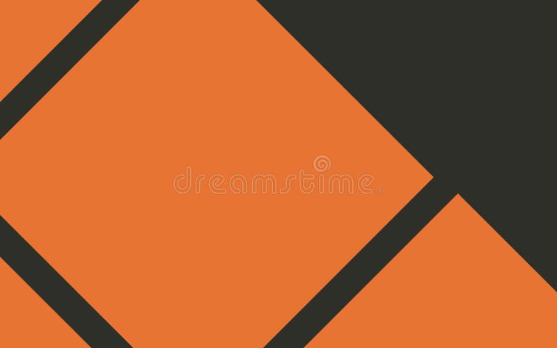 Simple Decorative Orange Squares in a Black Background Illustration