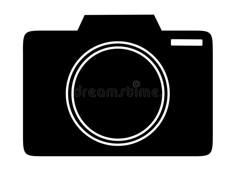 Simple Design Black Camera Clipart Stock Illustration Illustration of