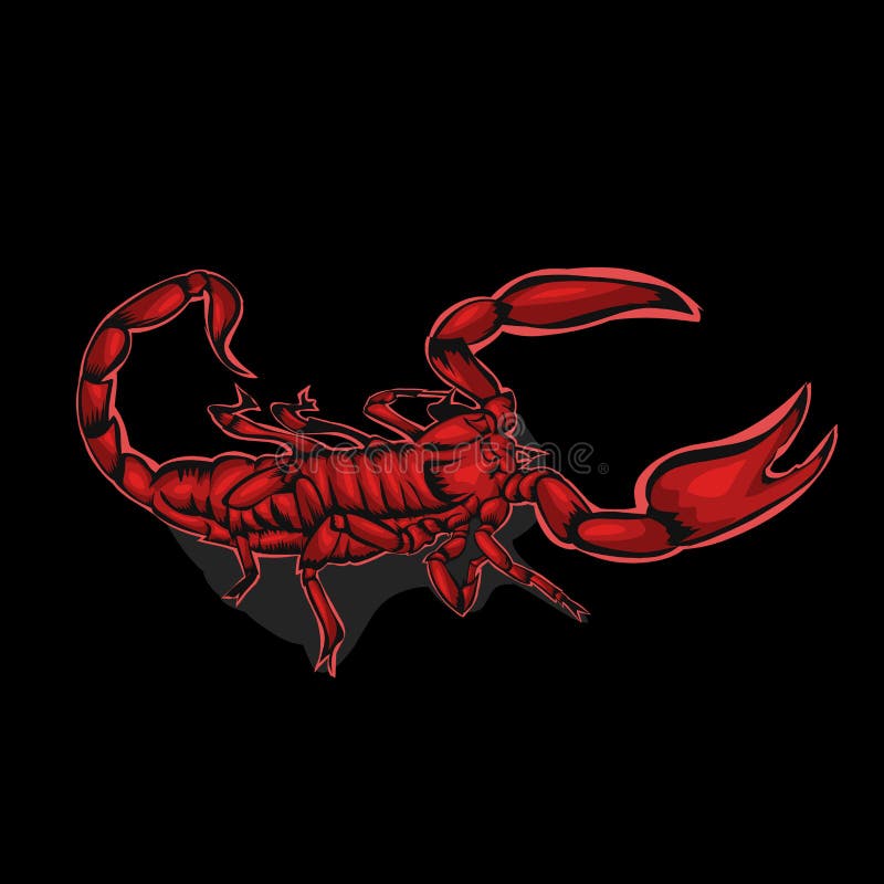 Simple design of illustration scorpion stock illustration