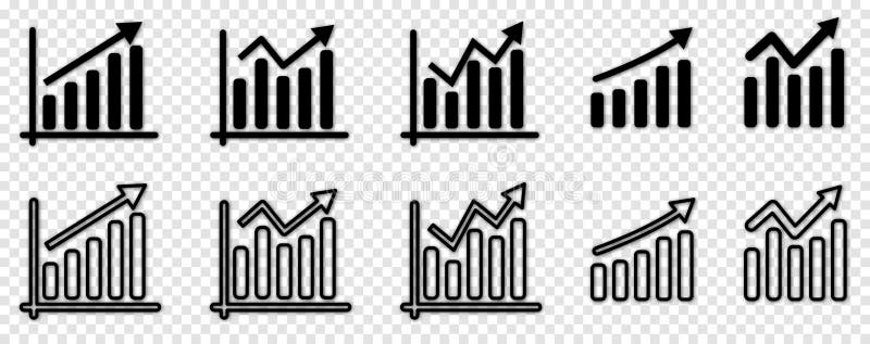 Simple diagram and graphs icon stock illustration