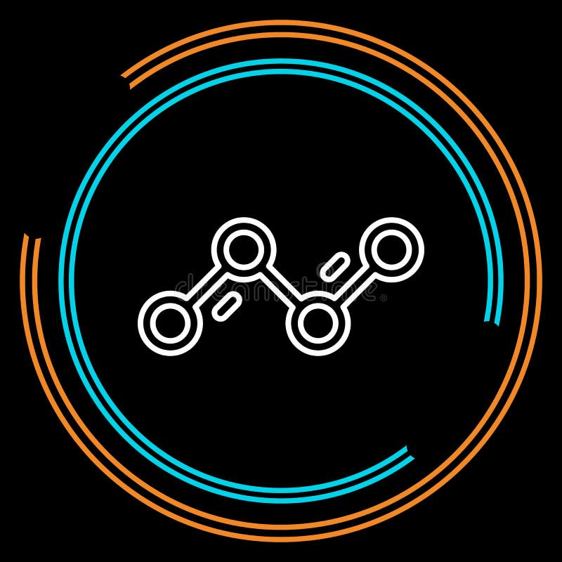Simple Diagram Graphs Thin Line Vector Icon vector illustration