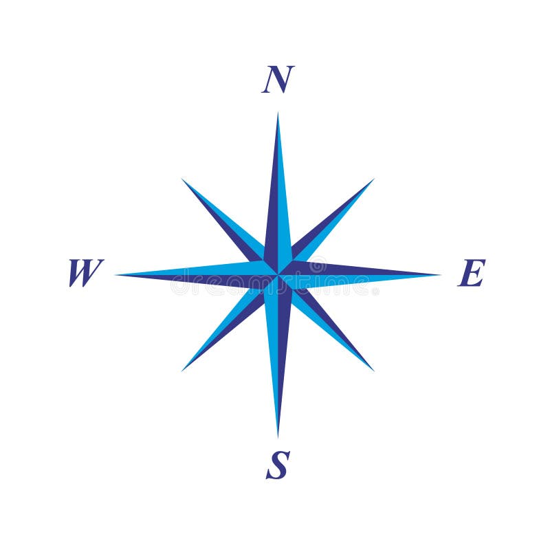 Simple elegant compass rose