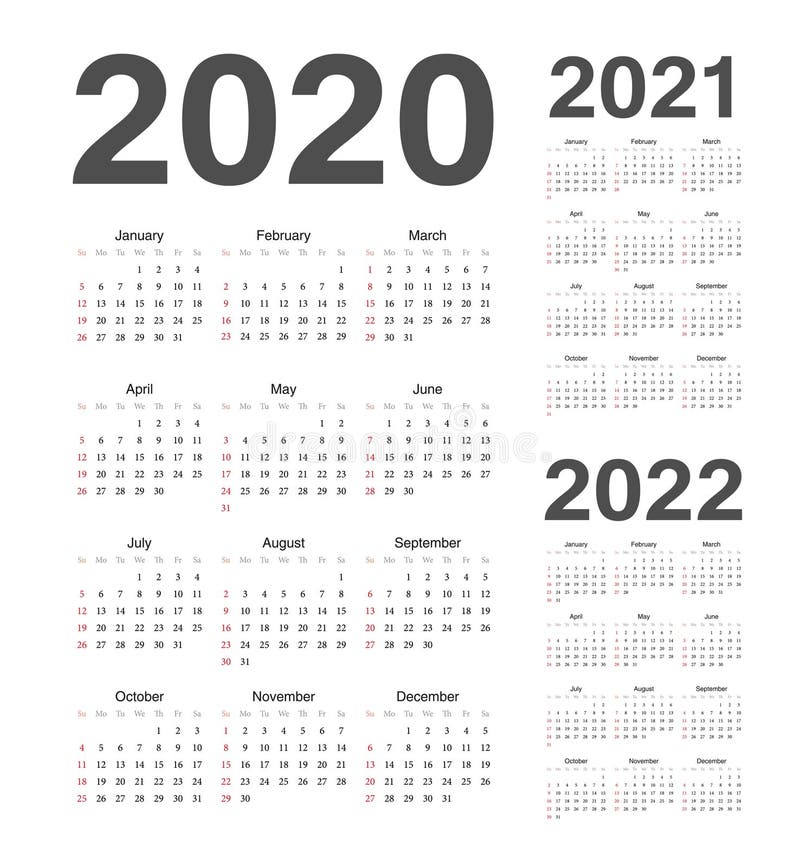 calendar 2020 si 2021 Simple European 2020 2021 2022 Year Vector Calendars Stock Vector Illustration Of Background European 147400589 calendar 2020 si 2021