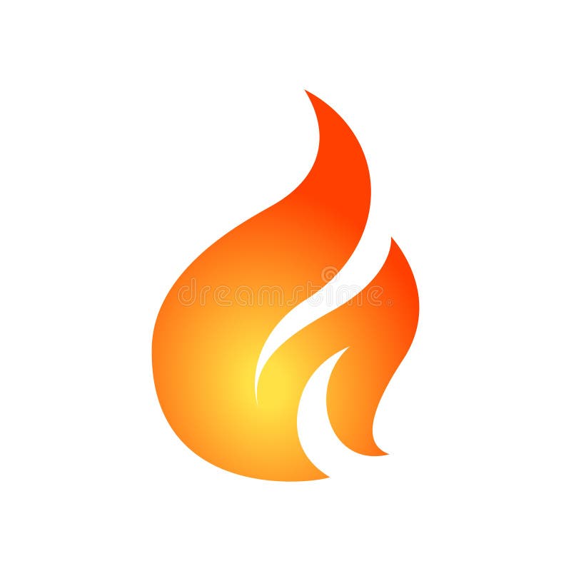 Simple fire design template. Can be used for logo, emblem