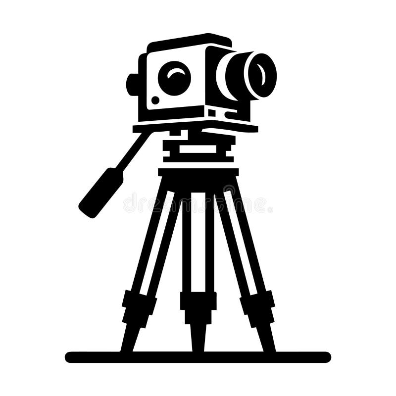 Simple Flat Surveying Equipment Vector Illustration Logo. Theodolite logo vectors