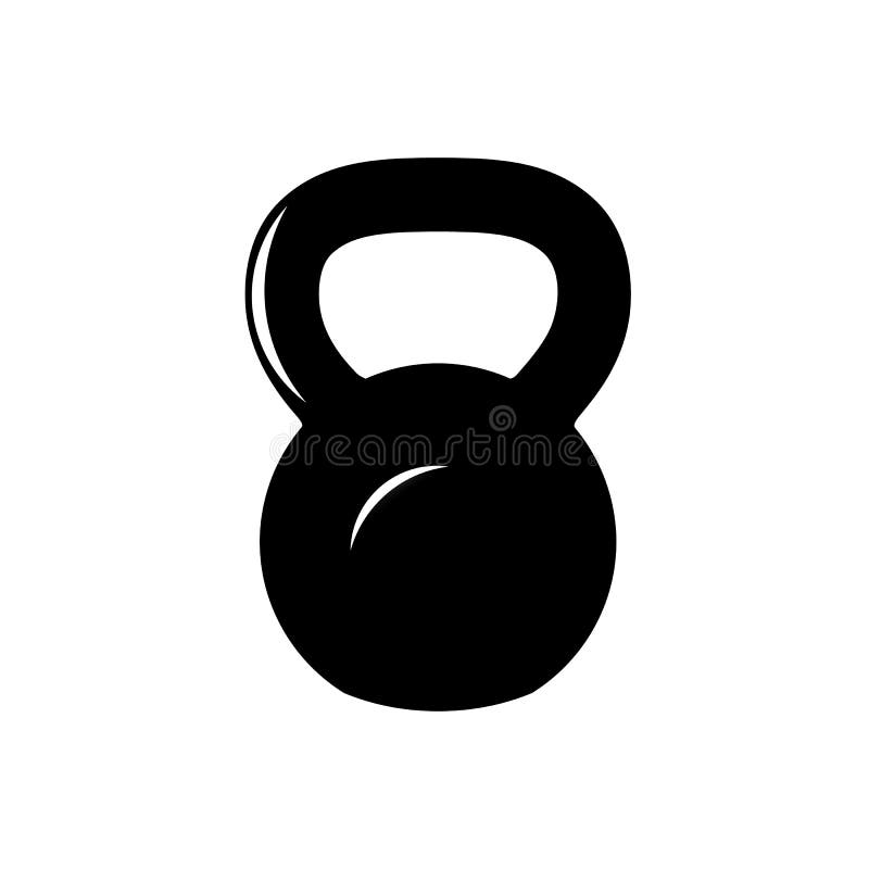 Simple Vector Icon on Background Vector - Illustration of kettlebell, fitness: 140572187