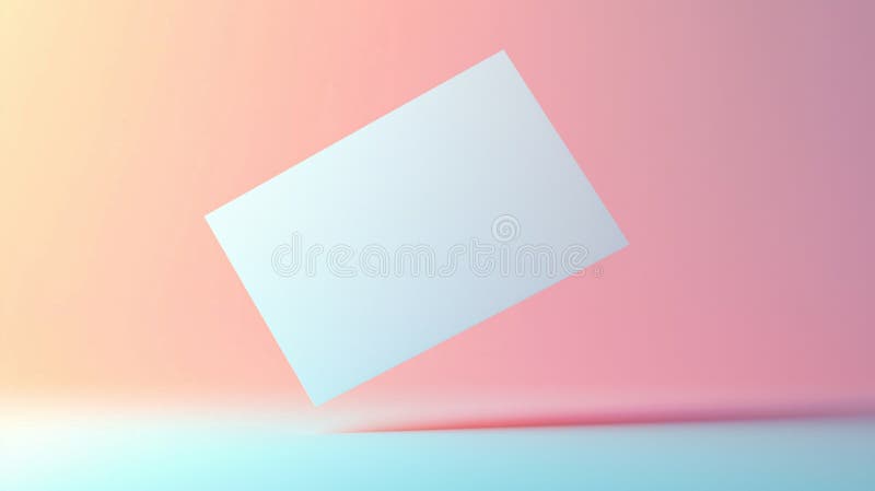 Simple Floating Canvas on Colorful Gradient Background with Soft Light and Subtle Shadows Ideal for Mockups royalty free illustration
