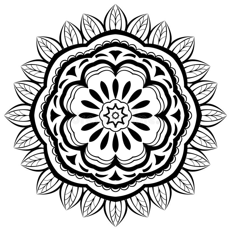 Download Simple Floral Mandala. Stock Vector - Image: 69315754
