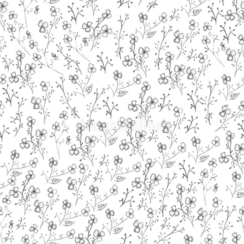 Simple floral pattern stock illustration. Illustration of leaves ...