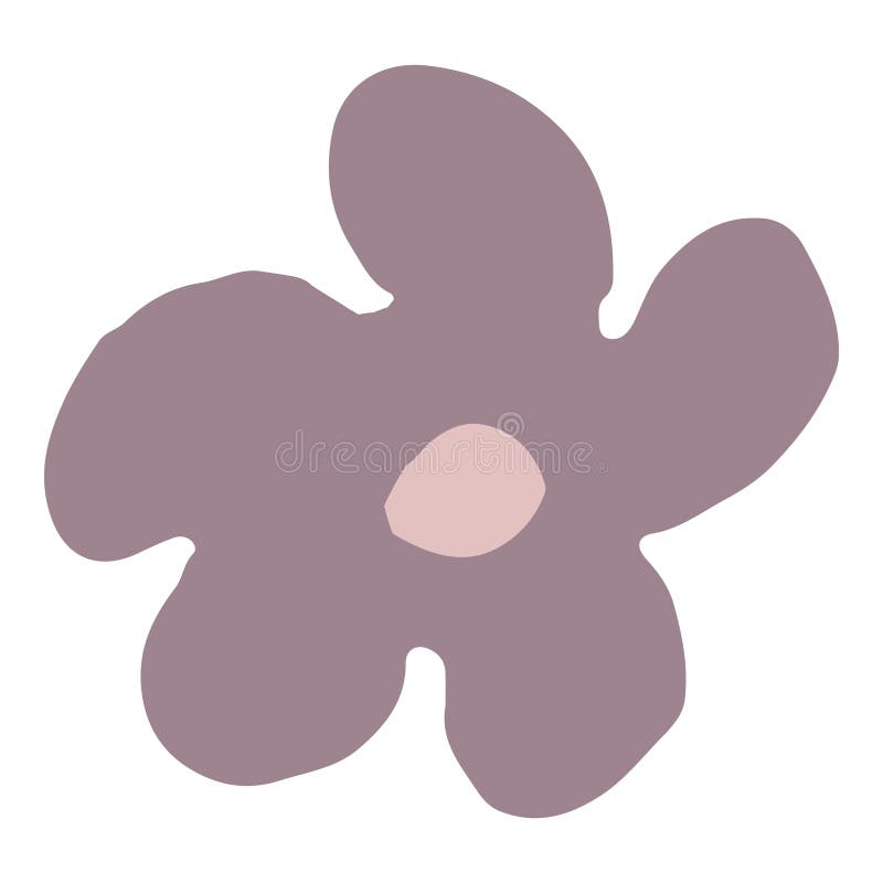 Simple Flower Design Element Isolated. Stock Vector - Illustration of