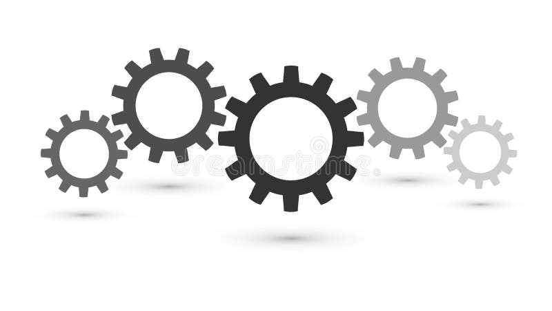 Simple gears icon stock illustration. Illustration of engine - 72018446