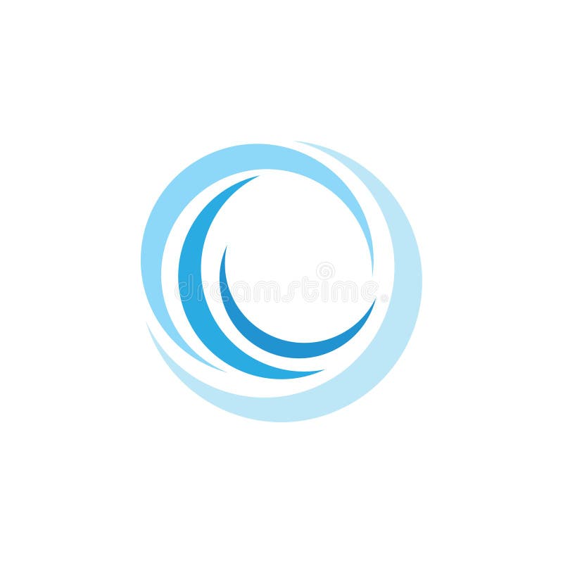 Simple geometric circle wave gradient logo