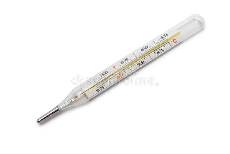 Simple Glass Medical Thermometer Stock Image Image of white, glass