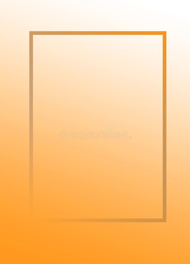 Simple Gradient Empty Frame with Orange Gradient Background. for Wall Art,  Quote Design, Decor Backgrounds, Invitation, Banners & Stock Illustration -  Illustration of color, background: 184956963