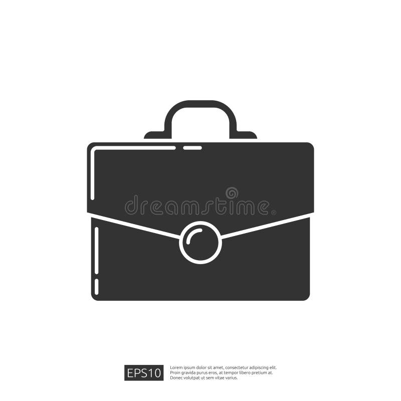 A simple graphic representation of a briefcase, symbolizing business, professionalism, and work-related activities royalty free illustration