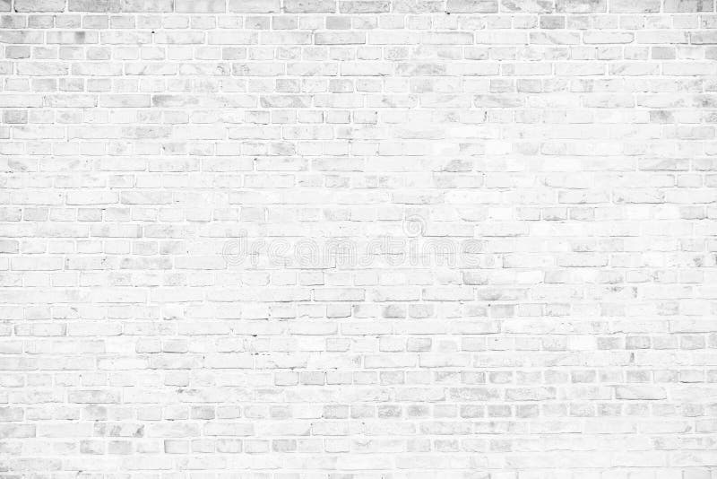 White brick wall background. Simple grungy white brick wall as seamless pattern texture background