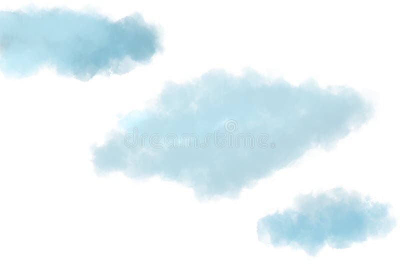 Simple Hand-painted Illustrations of Clouds, Stock Illustration ...