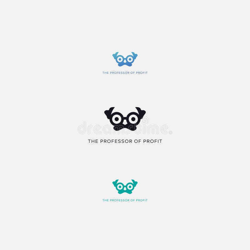 Simple head doctor logo eyeglasses modern vector illustration