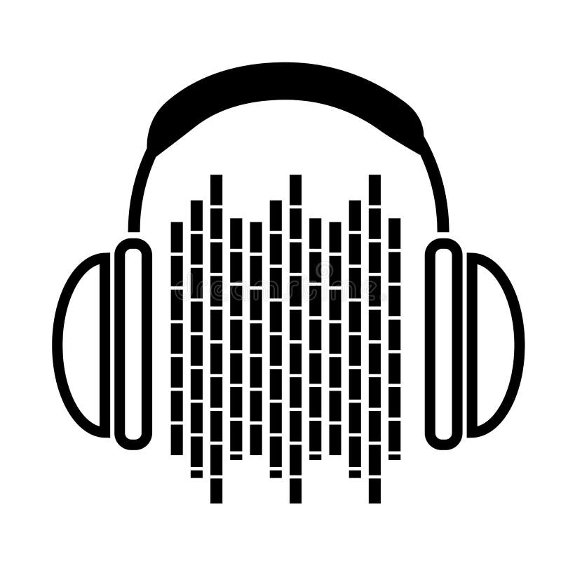 Simple Head Phone, Isolated on white royalty free illustration