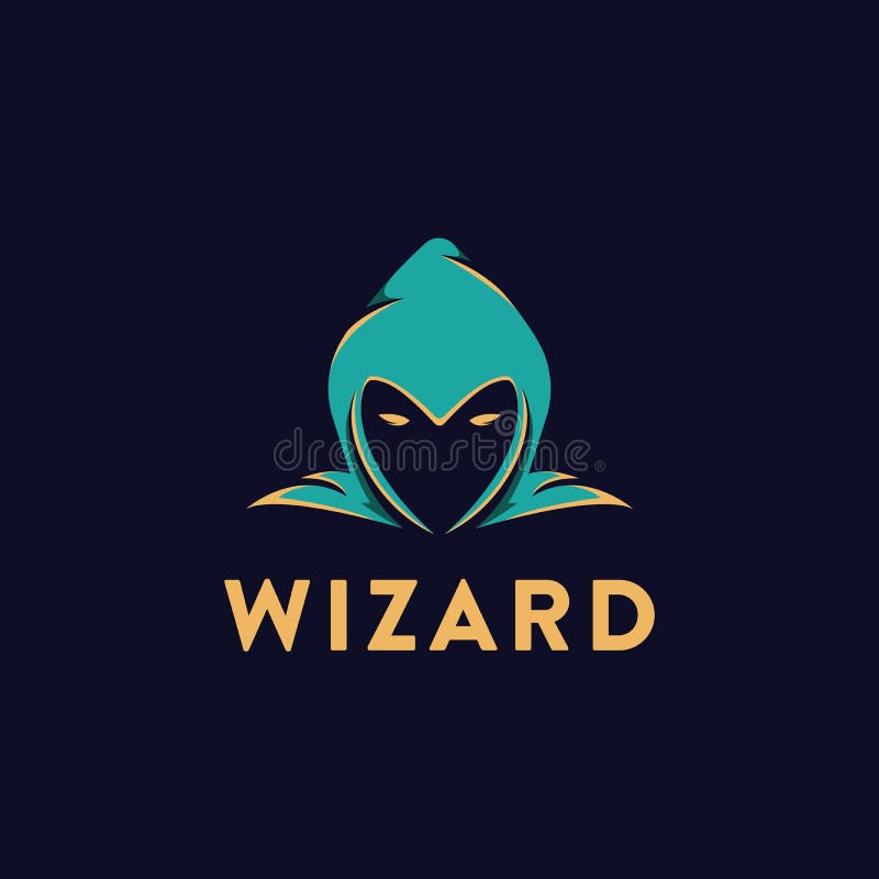 Simple head of wizard logo icon vector template vector illustration