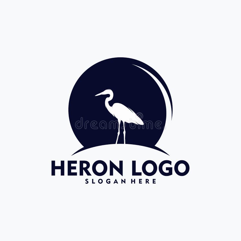 Simple Heron Logo Concept Vector Art Stock Vector - Illustration of ...