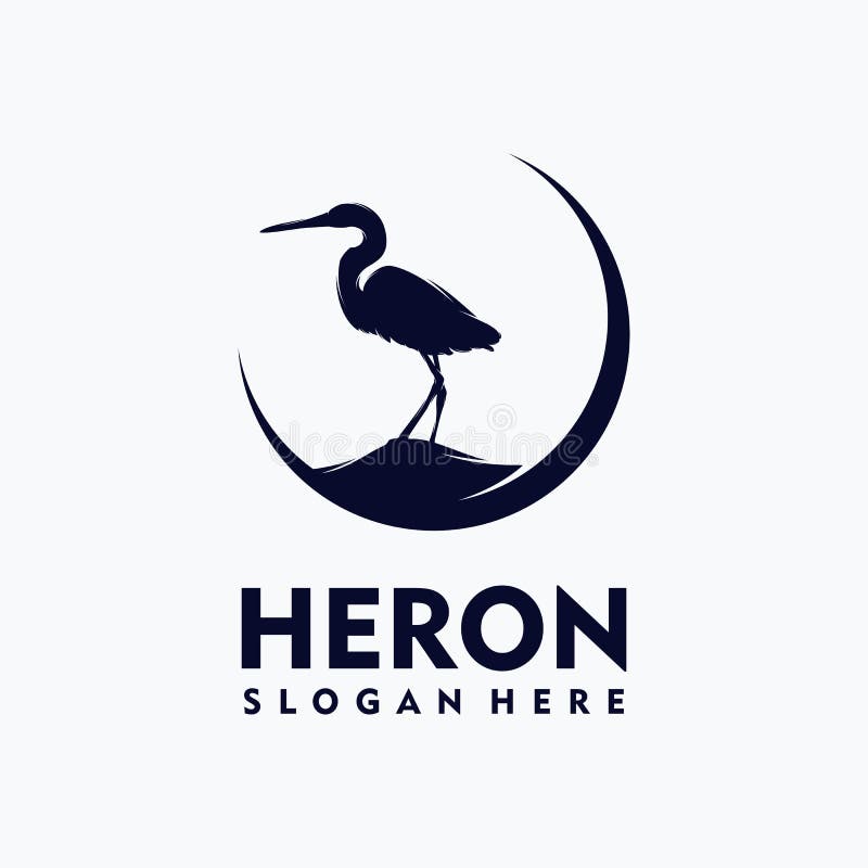Simple Heron Logo Concept Vector Art Stock Vector - Illustration of ...