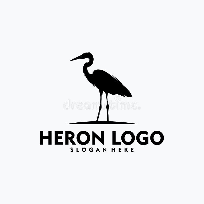 Simple Heron Logo Concept Vector Art Stock Vector - Illustration of ...