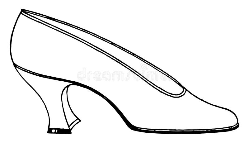 Simple High Heeled Vintage Engraving Stock Vector - Illustration of ...