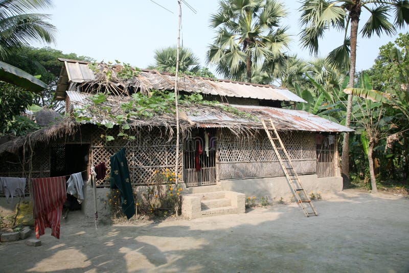 Simple House  In Bengali Village Editorial Photo Image of 