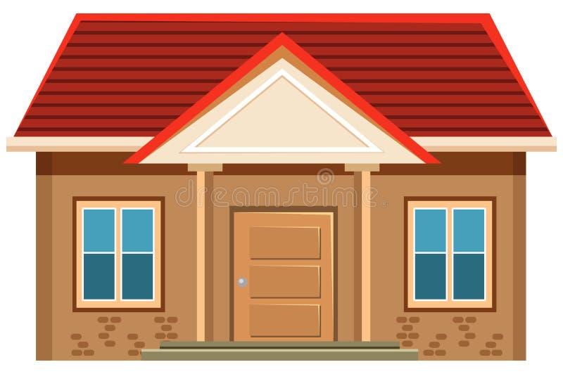 simple house front clipart