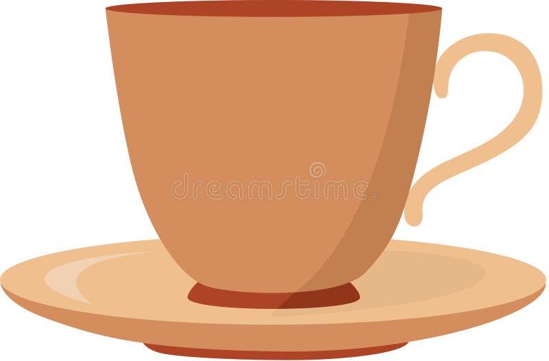 Simple icon of clay tea cup royalty free illustration