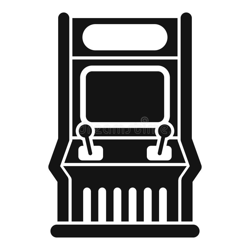 Retro arcade game showing playing fun times vector illustration