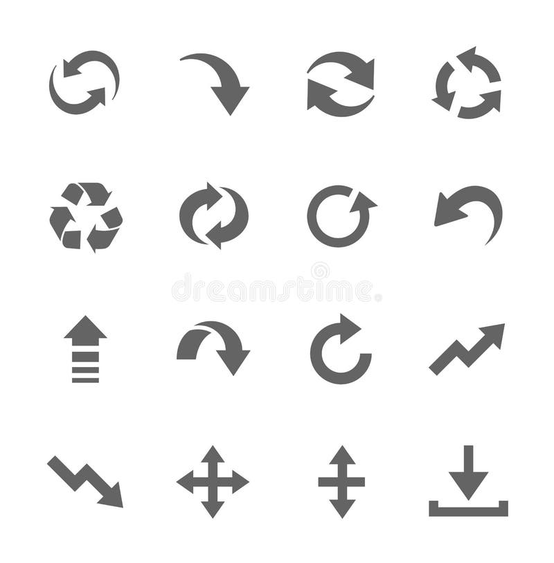 Simple Icon set related to Interface Arrows royalty free illustration