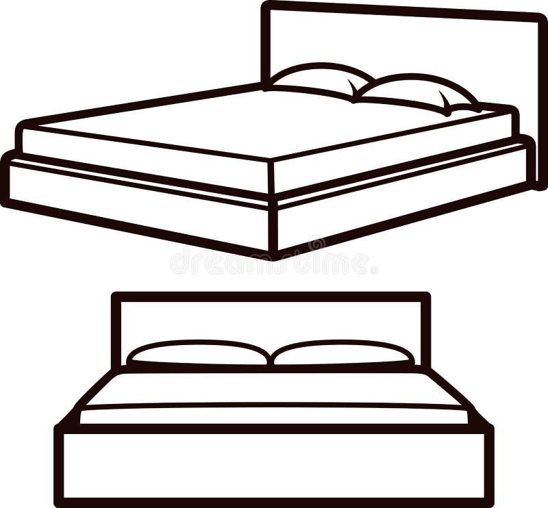 Simple illustration with beds