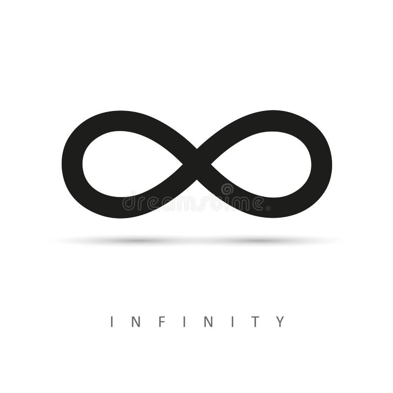 Simple Infinity symbol black vector illustration