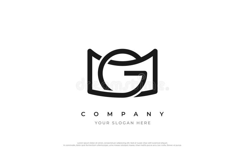 Initial letter gm logo template design Royalty Free Vector