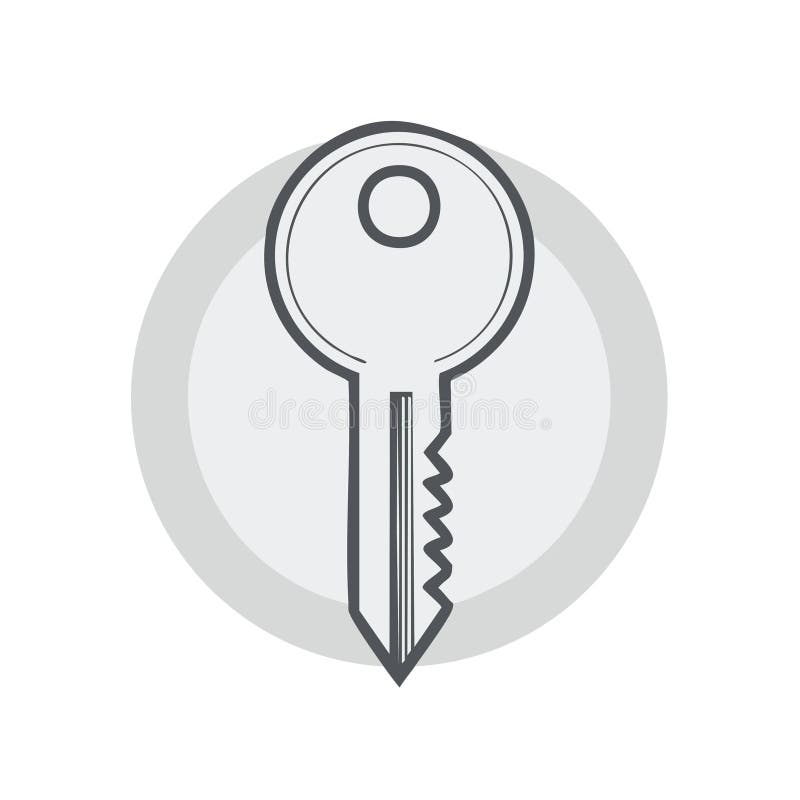 Simple Key Icon vector illustration lock and unlock for door security stock illustration
